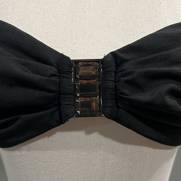 New Kenneth Cole bandeau black bikini top - Picture 3 of 8